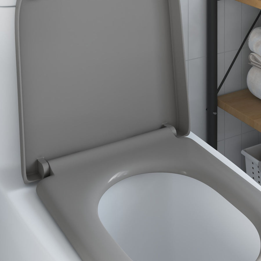 Snelle Verwijderings Toiletzitting Met Zachte Sluiting Duroplast Grijs