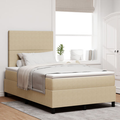 Boxspringbed Met Matras Lichtgroen Grijs Klein Dubbel Corduroy Stof