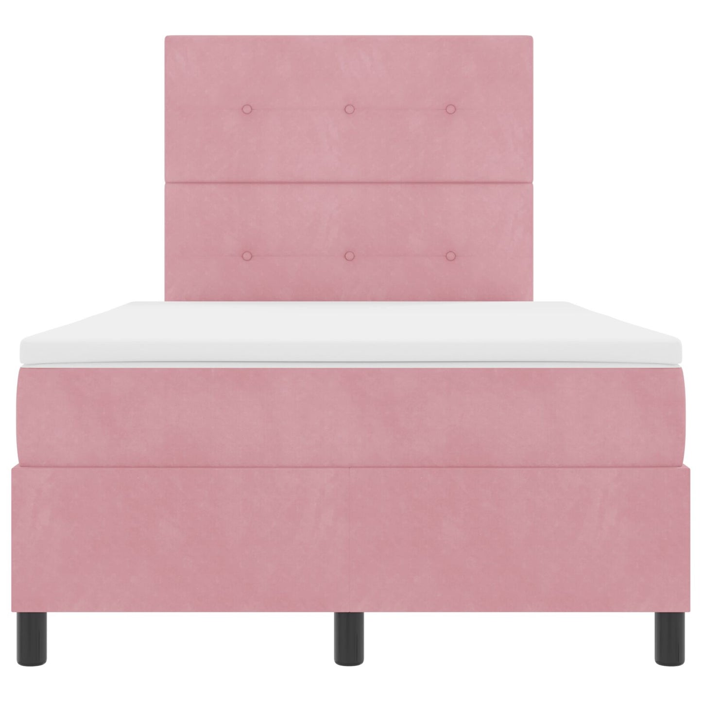 Boxspring Bed Met Matras Roze 120X200 Cm Fluweel Blauw
