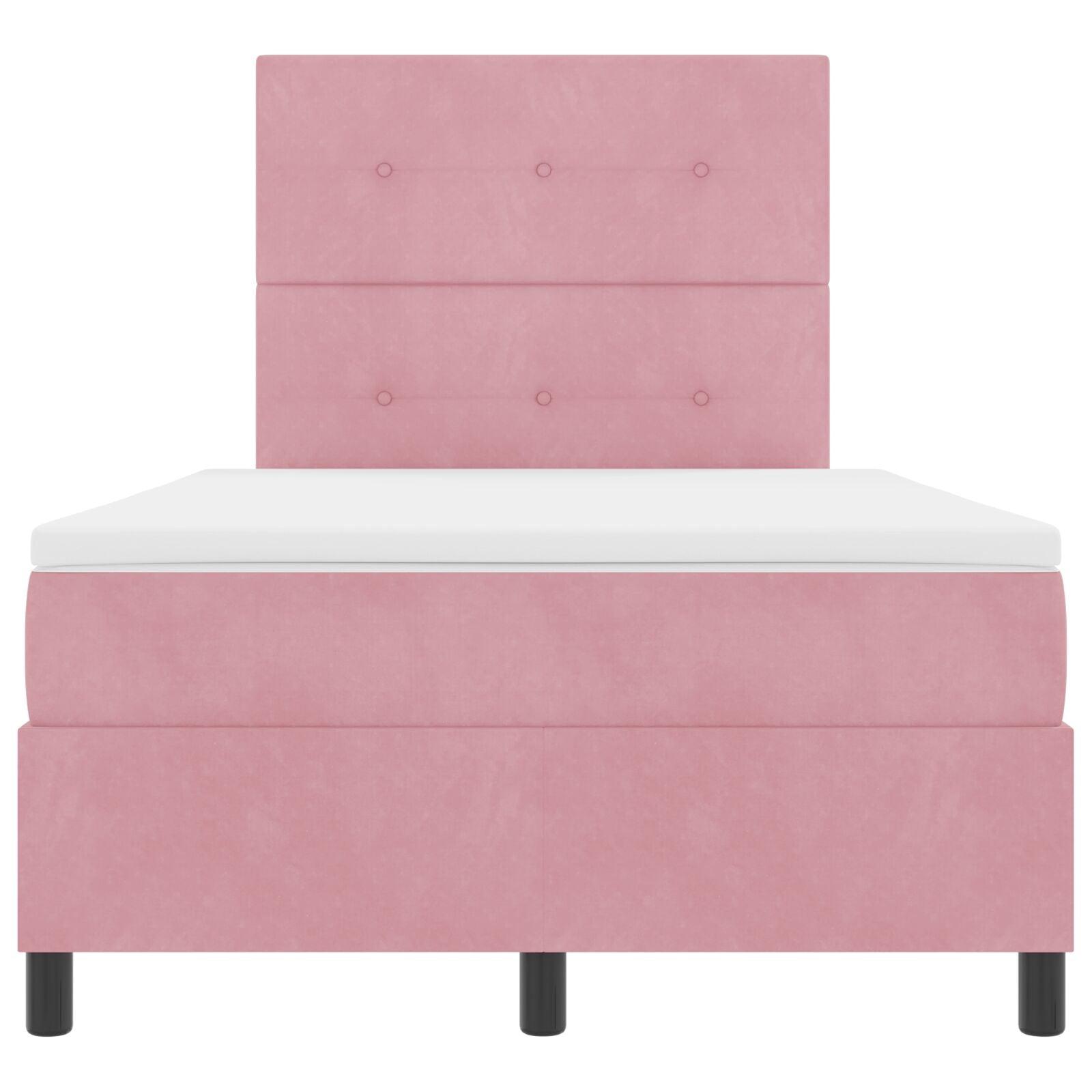 Boxspring Bed Met Matras Roze 120X200 Cm Fluweel Blauw