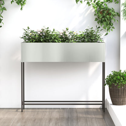 Verhoogde Tuinbak Gegalvaniseerd staal 100 x 26 x 82 cm