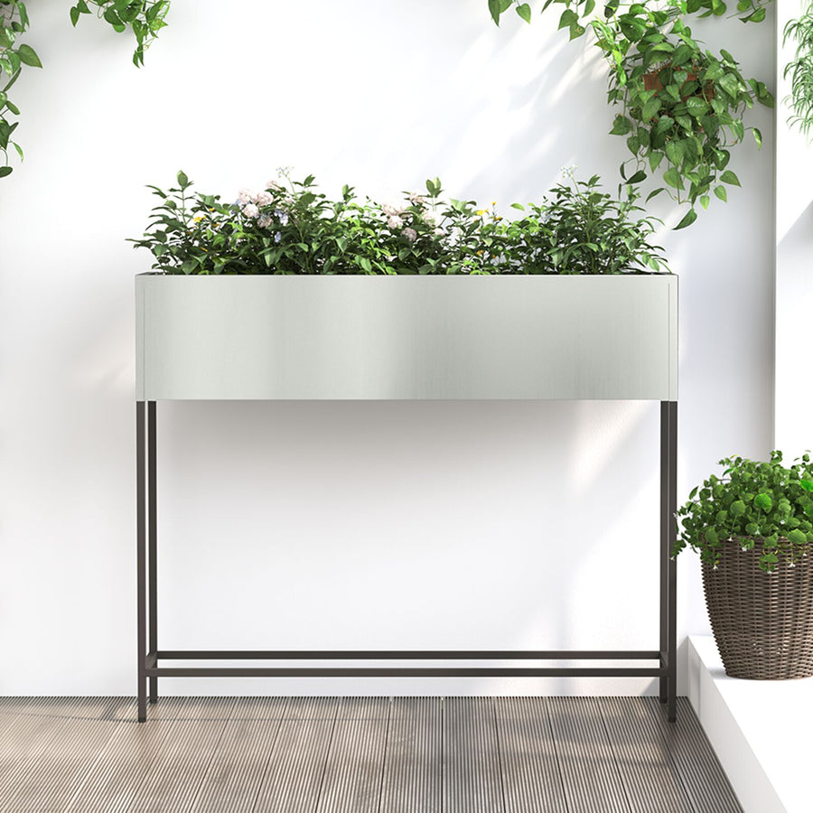 Verhoogde Tuinbak Gegalvaniseerd staal 100 x 26 x 82 cm