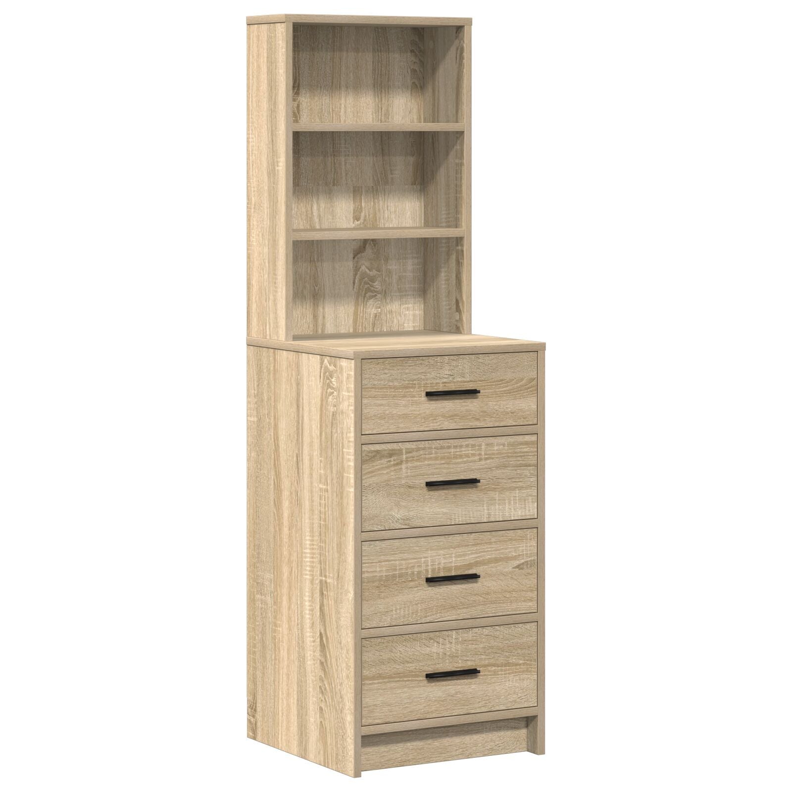 3 Delige Kaptafel Set Met Led Sonoma Eiken Gefabriceerd Hout