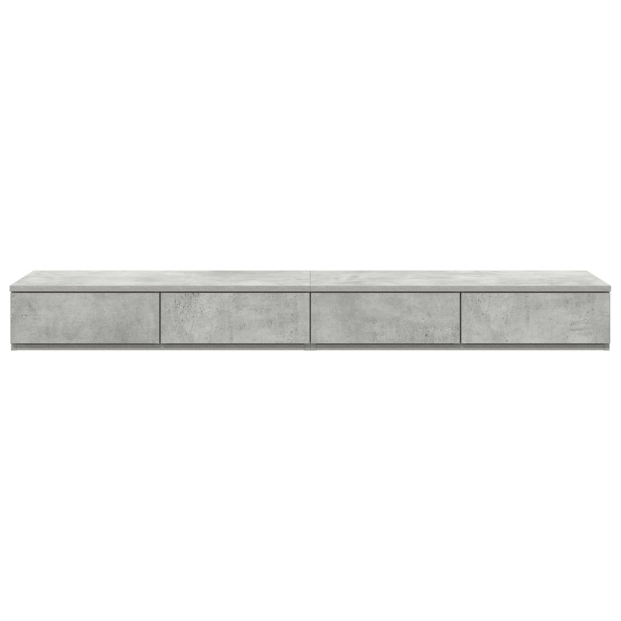 Lades In , , Gemaakt Van Bewerkt Hout Beton grijs 140 x 36,5 x 16,5 cm