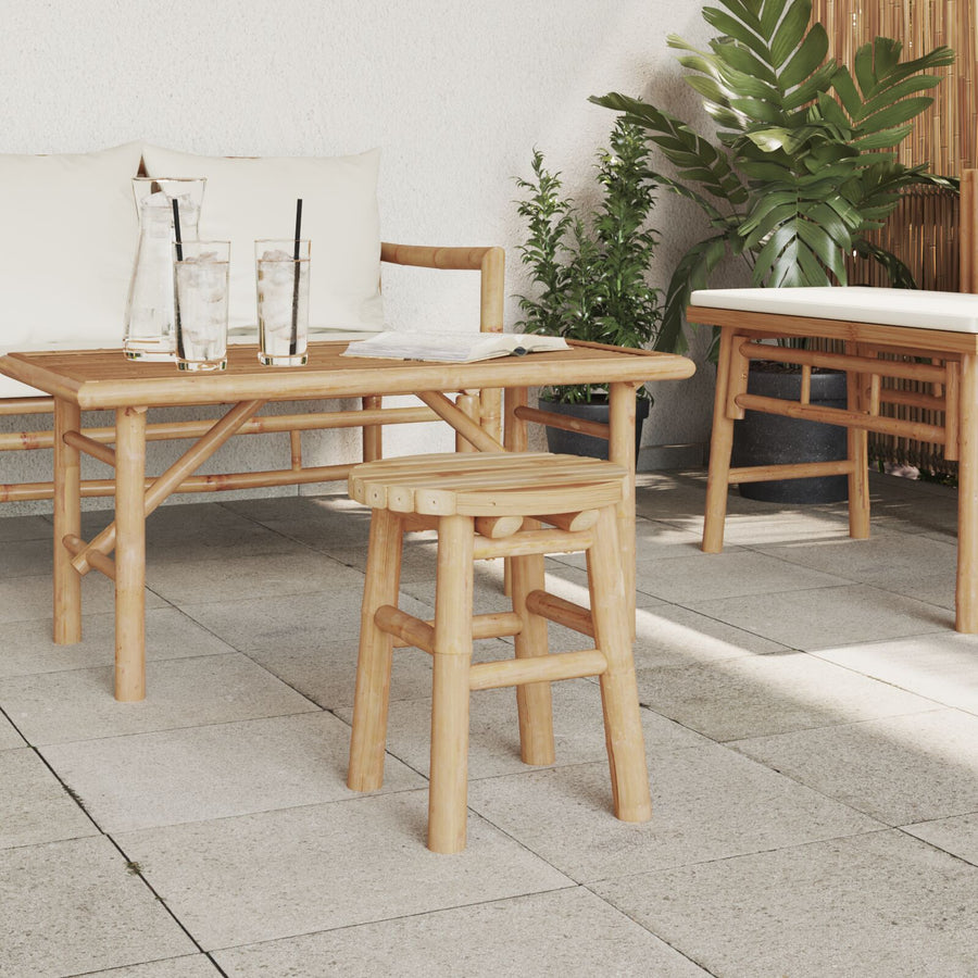 Lage Kruk Rond Ø30X36 Cm Bamboe