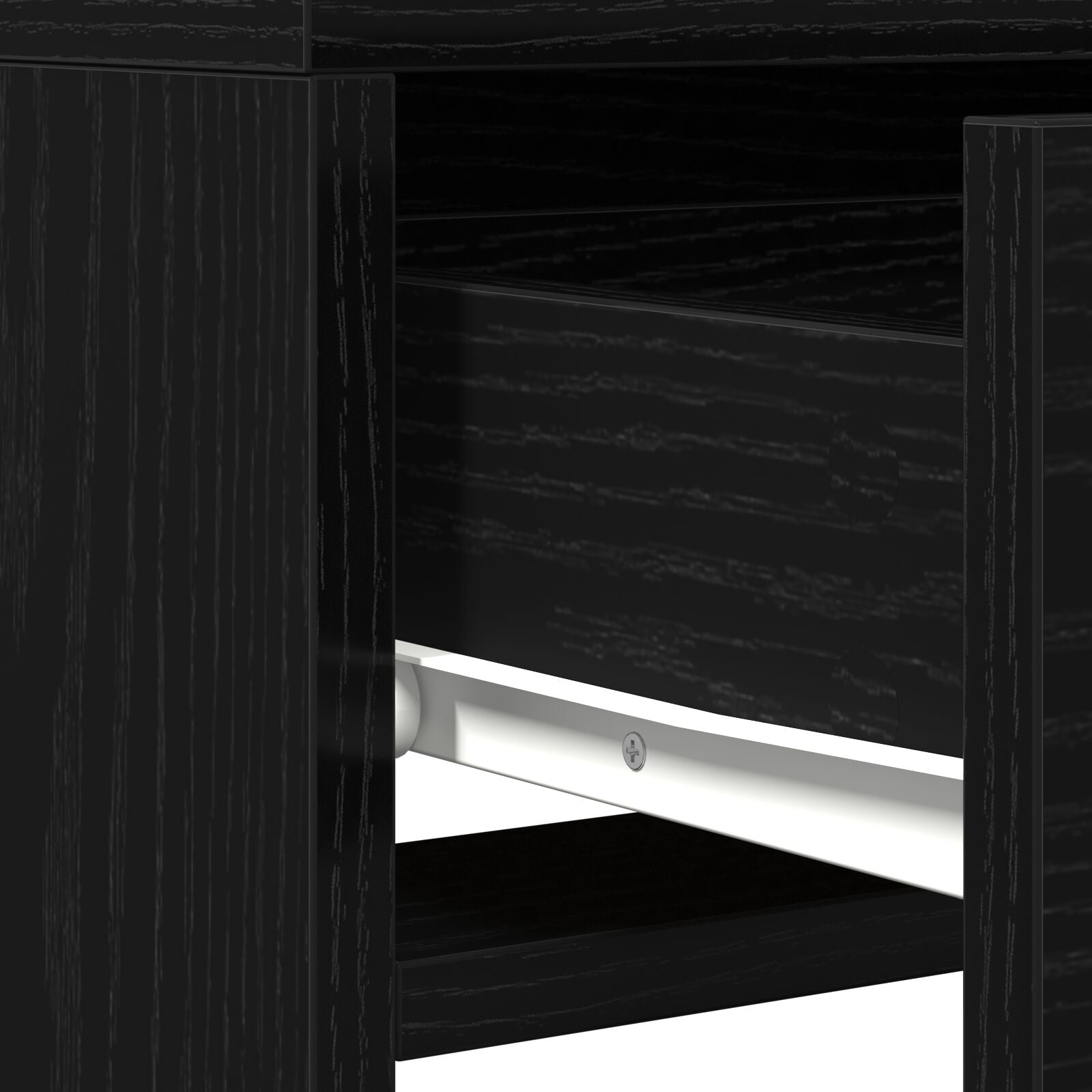 Kaptafel Met Led-Verlichting Zwart Eik Zwart eiken 50 x 41 x 140 cm