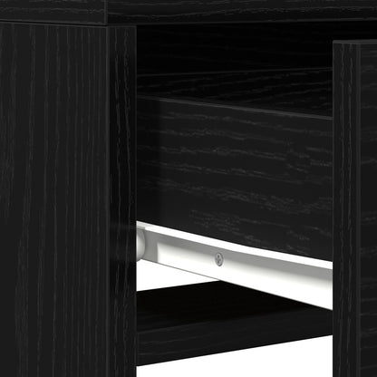 Kaptafel Met Led-Verlichting Zwart Eik Zwart eiken 50 x 41 x 140 cm