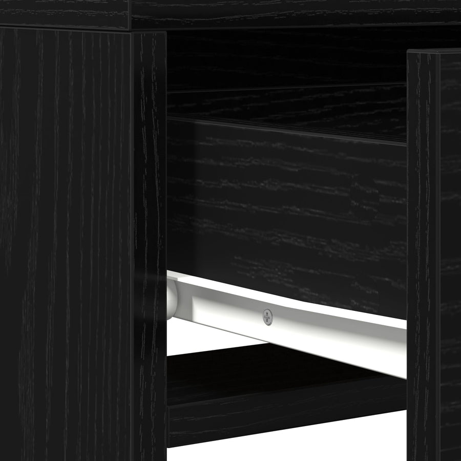 Kaptafel Met Led-Verlichting Zwart Eik Zwart eiken 50 x 41 x 140 cm