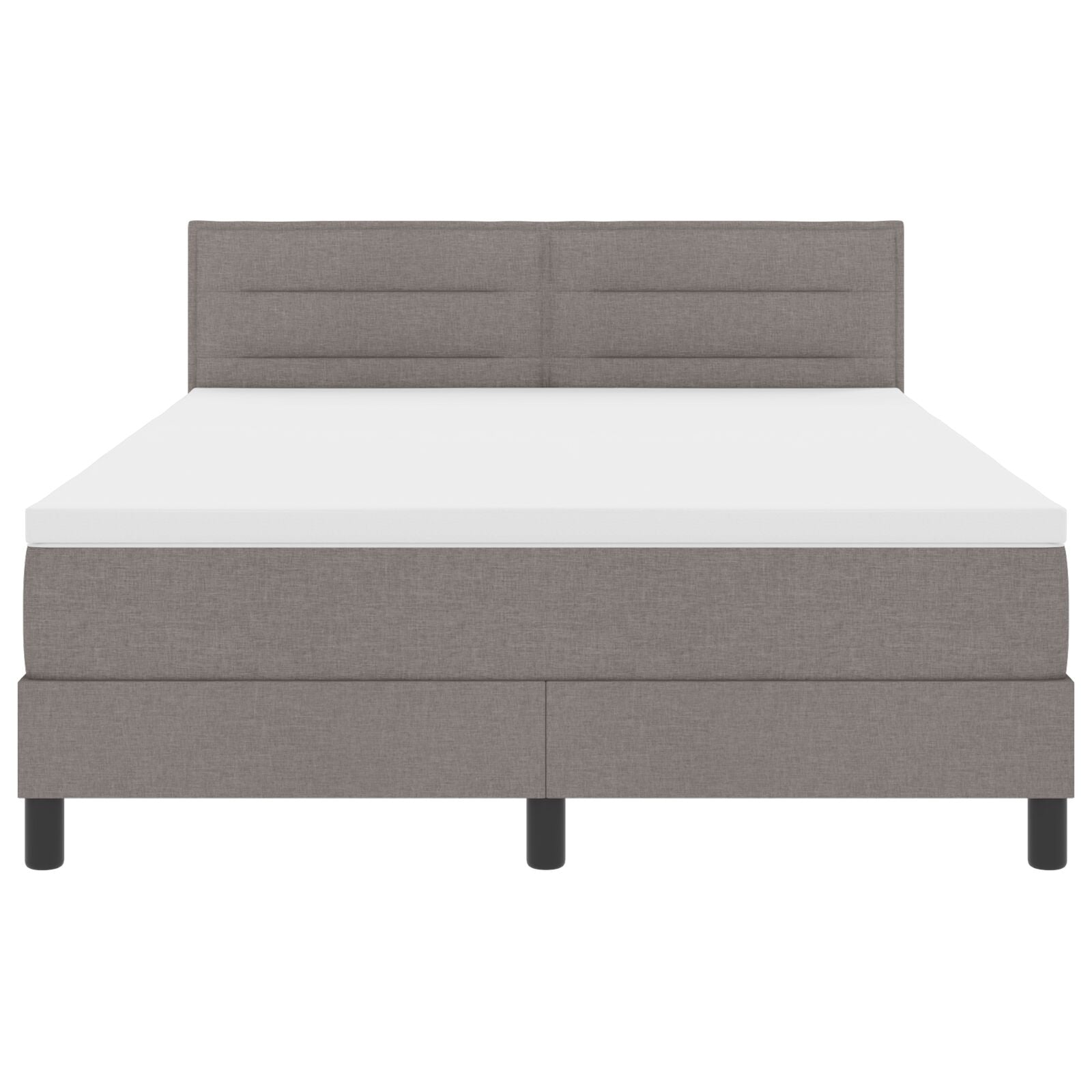 Bedframe Met Matras Lichtgrijs Stof 140 X 200 Cm Bedmatras Blauw