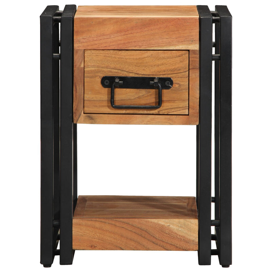 Nachtkastjes 2 Stuks Massief Hout Acaciahout 30 x 30 x 40 cm Massief acaciahout