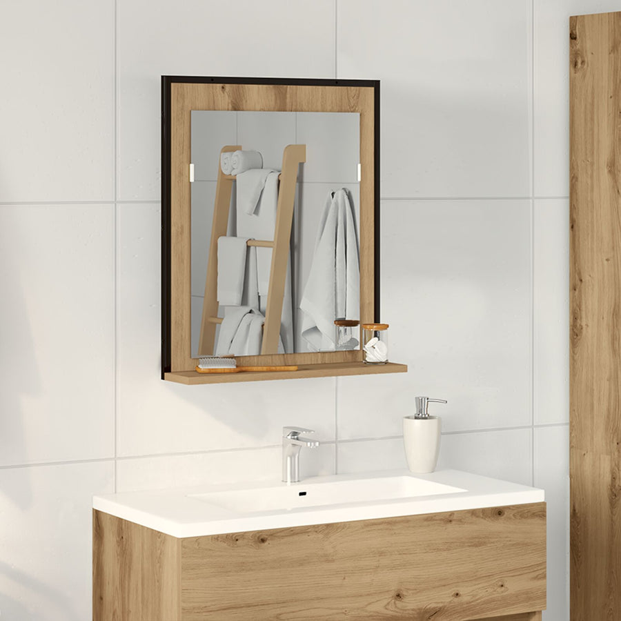 Badkamerspiegel 50X12X60 Cm Gelaagd Hout Artisan eiken