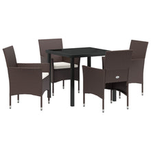 5-Delige Tuin Eetset Bruin Poly Rattan