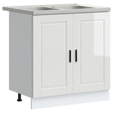 Onderkast Met Wastafel ""Porto"" Hoogglans Wit 80X46X84,5 Cm Gelaagd Hout