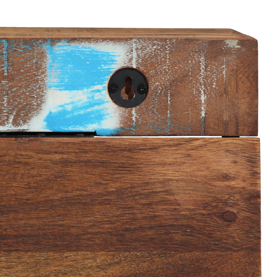 Kapstok Met Plank Wandgemonteerd Van En Metaal Massief gerecycled hout