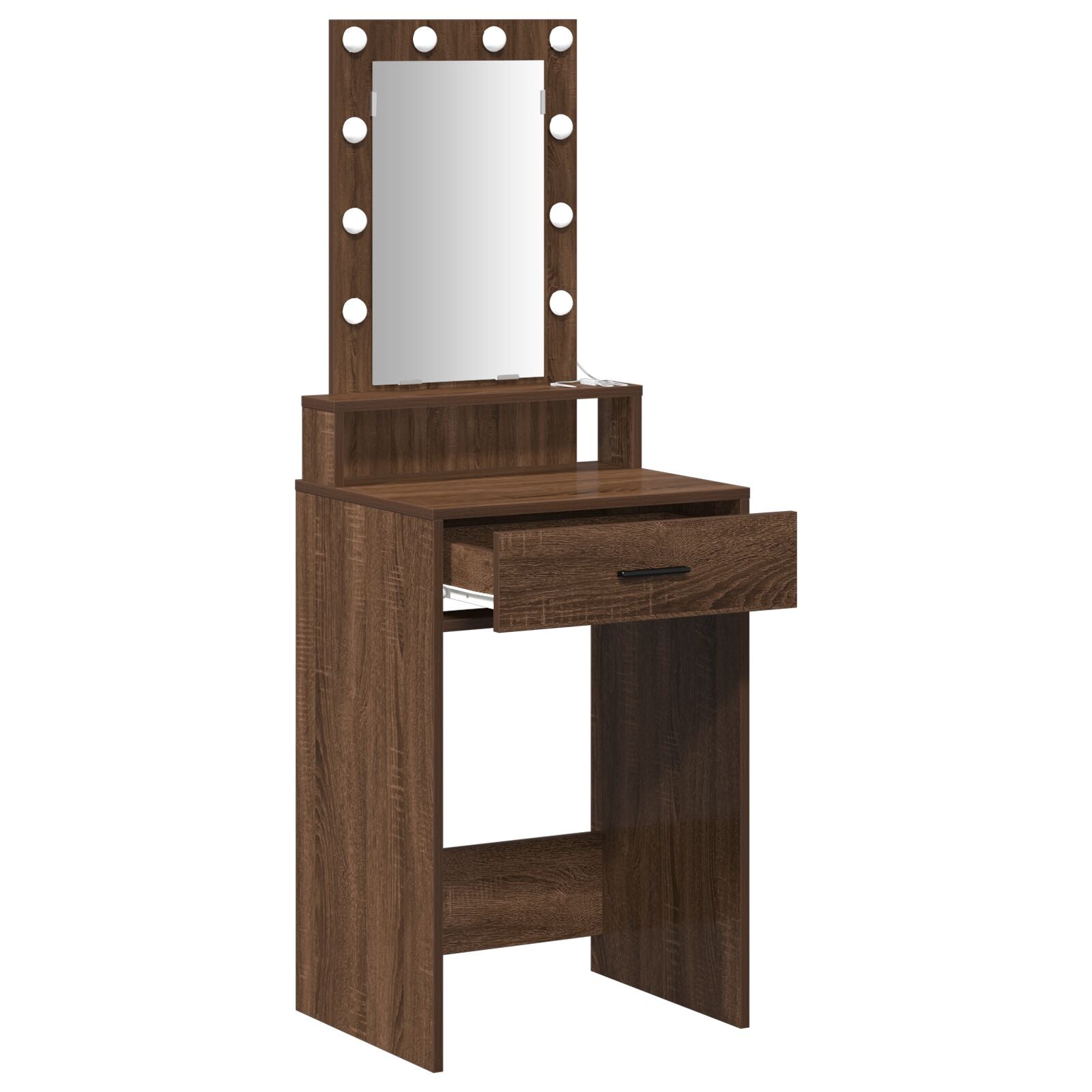 Kaptafel Met Led Verlichting Bruin eiken 50 x 41 x 140 cm