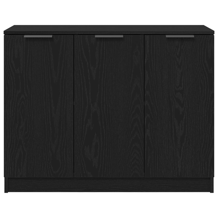 Dressoir Zwart Eiken 90,5X30X70 Cm Engineered Wood