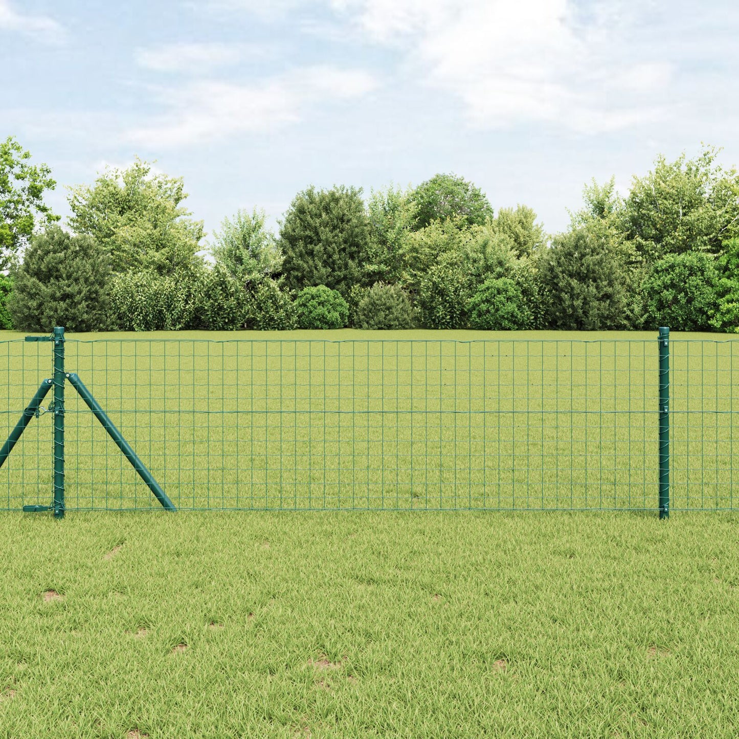 Hekpalen 52 Stuks Ø32 Mm Verzinkt Staal Groen 80 cm 52x post