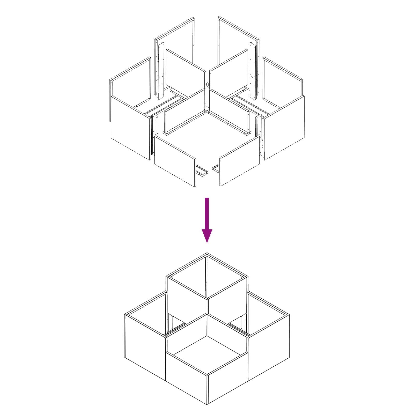 Tuinplantcontainer Roestvrijstaal 80 x 80 x 48 cm