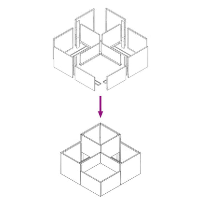 Tuinplantcontainer Roestvrijstaal 80 x 80 x 48 cm