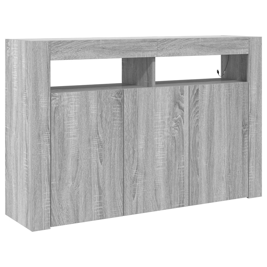 Dressoirkast Engineered Wood 116 X 30 X 75 Cm Grijze sonoma