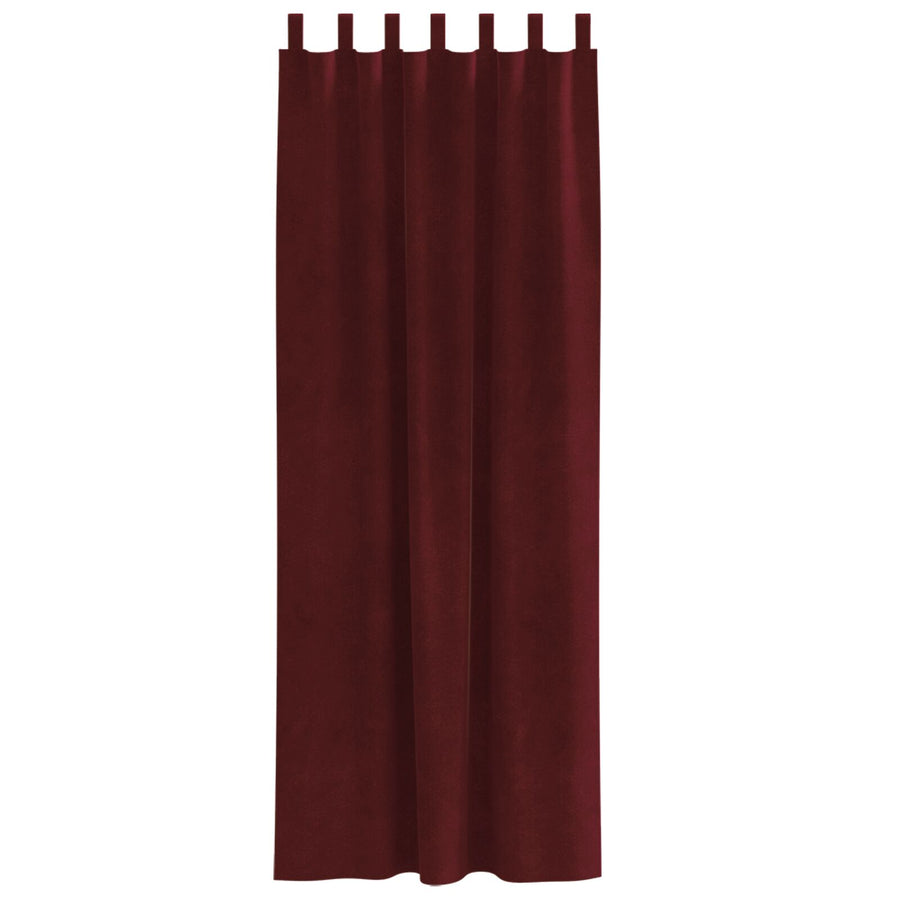 Zwarte Gordijnen Met Hengende Lussen 2 Stuks Velvet Wijnrood 140 x 260 cm met hanglussen