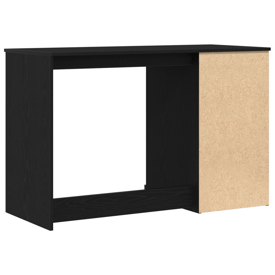 Bureau Met Opslag 50X115X75 Cm Gegutst Hout Zwart eiken