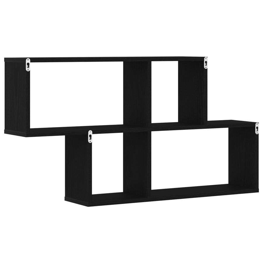 Zwarte Eiken Wandkast 76X15X53 Cm Gemaakt Van Bewerkt Hout