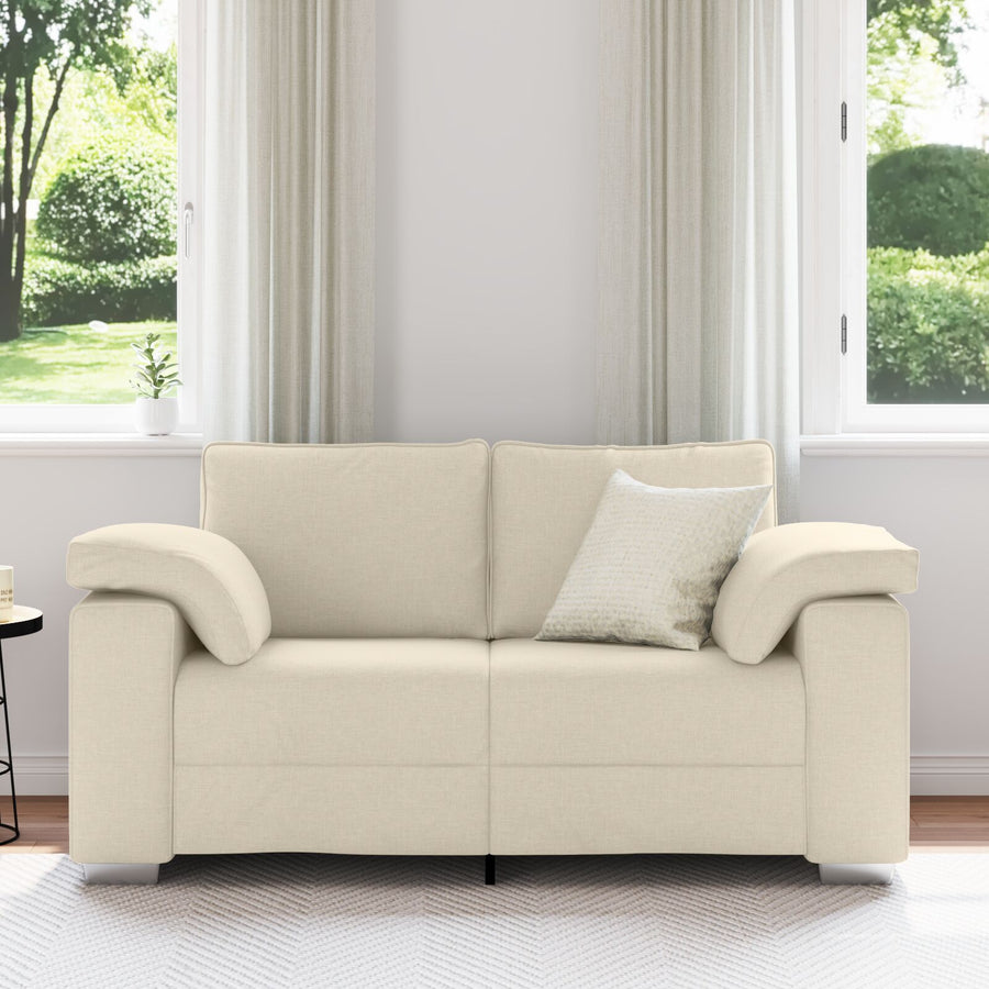 120 Cm Linnen Loveset Bank 2-Zits