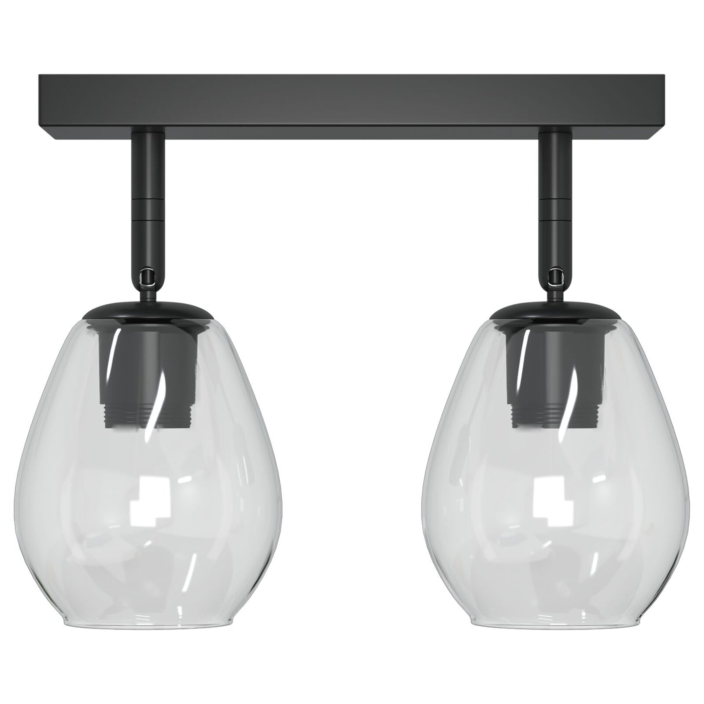 Plafondlamp Met Verstelbare Glazen Kap 2