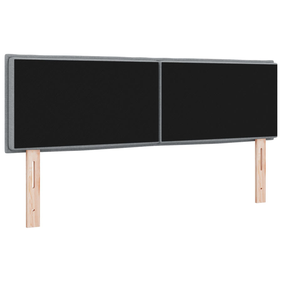 Hoofdbord Lijnen Ontwerp Stof Lichtgrijs 140 cm Laag hoofdbord