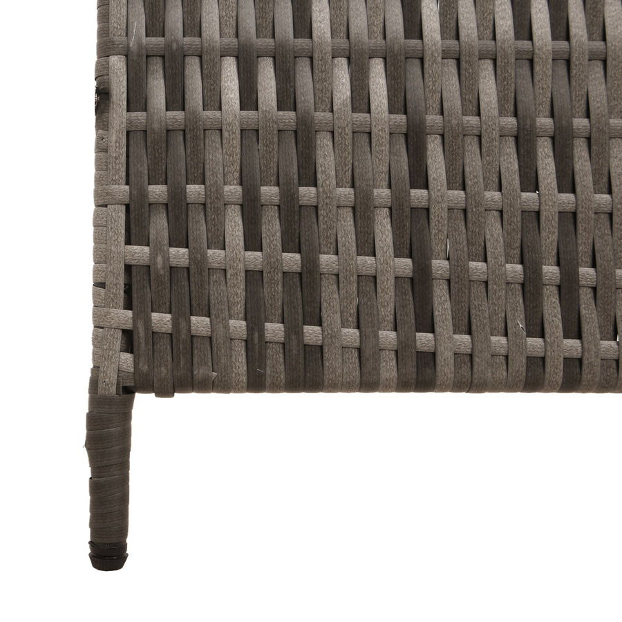 Kamerscherm Opvouwbaar 195X Poly Riet 180 cm Grijs 4 panelen
