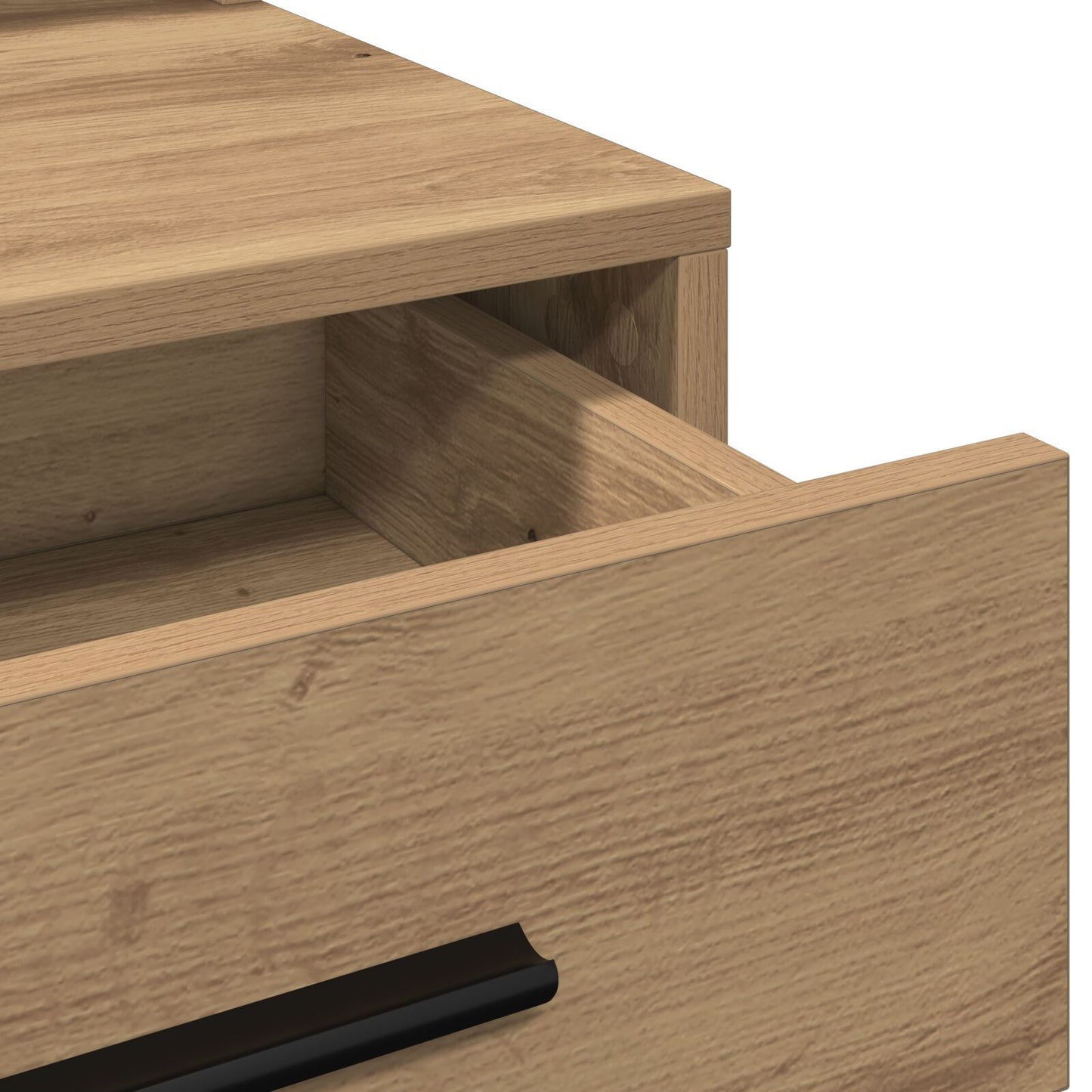 Kaptafel Met Led-Verlichting In 79 x 41 x 135 cm Artisan eiken