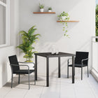 Tuinset PE Rattan 3-delig zwart grijs