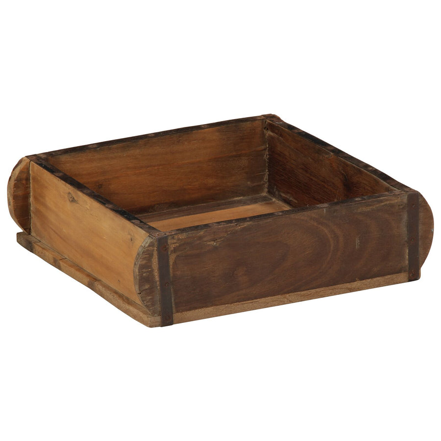 Plateau 31X29X10 Cm Massief Hout Gerecycled 29 x 31 x 10 cm