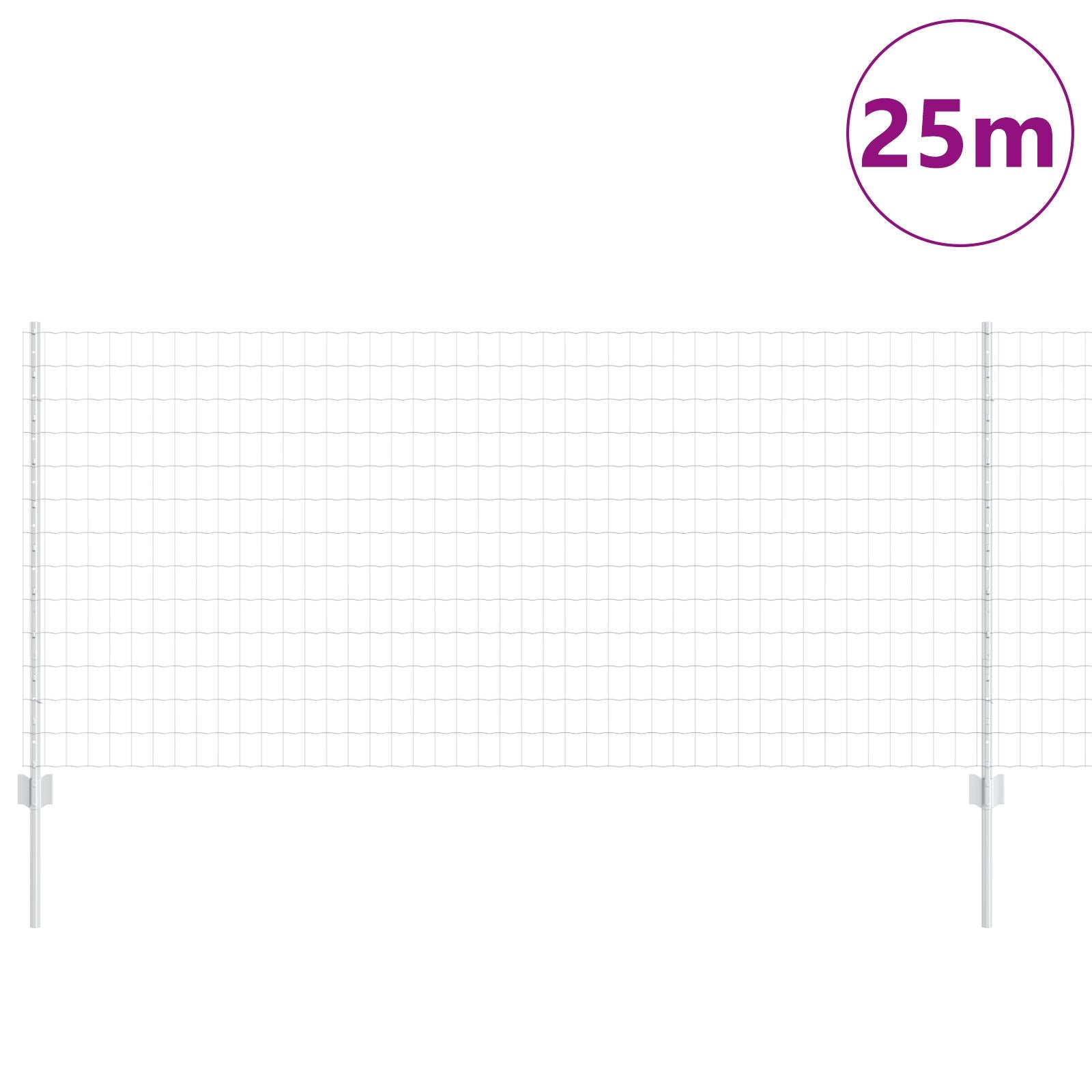 Tuinhekset Set Van 2 Gegalvaniseerd Staal 25 X 1 M Duurzaam