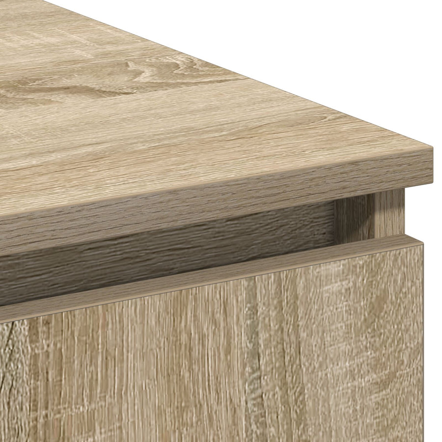Tv-Meubel Met Led Sonoma Eik 180X38X49 Cm Gelaagd Hout Sonoma eiken