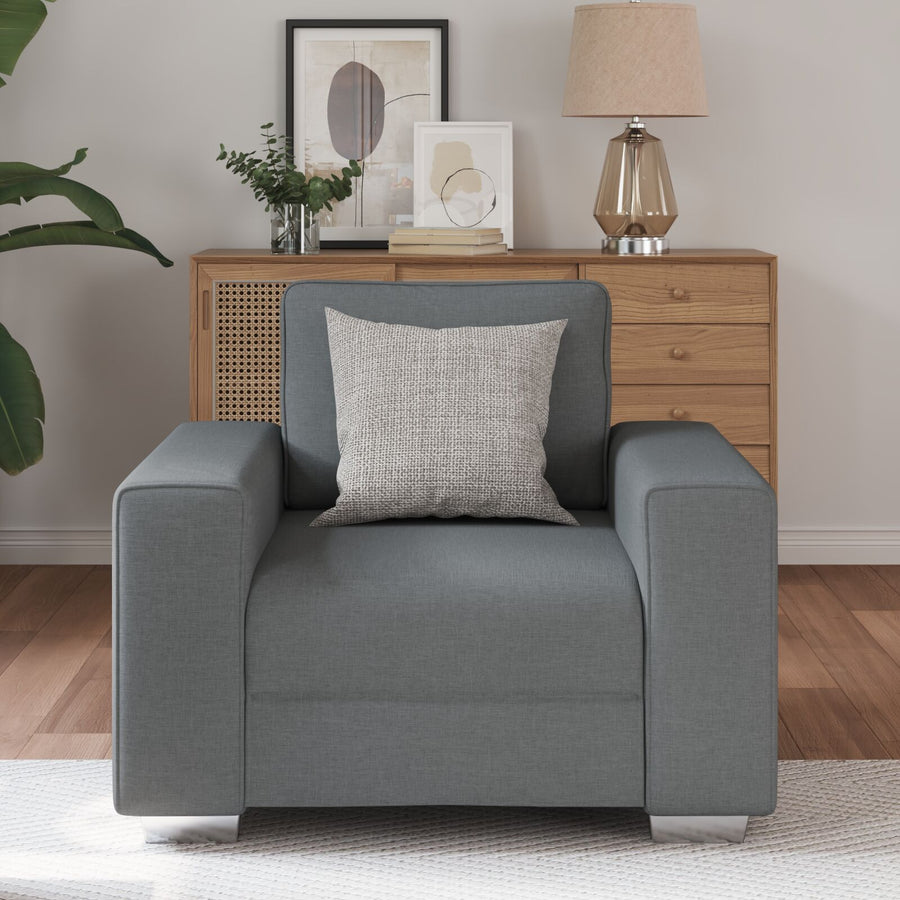 Fauteuil Bekleding Donkergrijs 59 cm