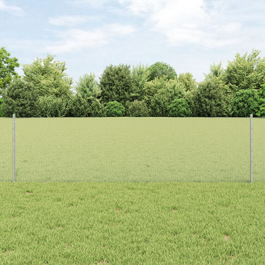 Hekpalen 5 Stuks U-Kanaal 60 Cm Gegalvaniseerd Staal,  Hexagonaal Hek 0.6X10 M Gegalvaniseerd Staal