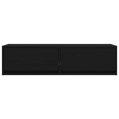 Tv-Meubel Zwart Eiken 100X31X25,5 Cm Bewerkt Hout