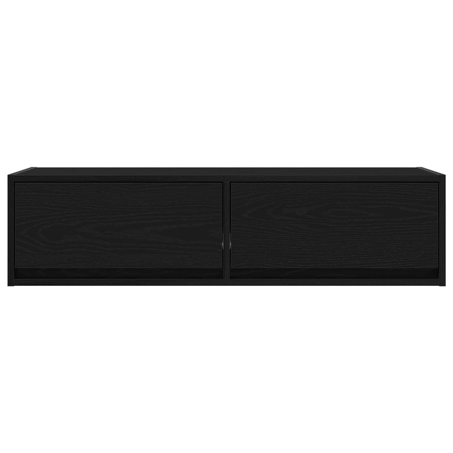 Tv-Meubel Zwart Eiken 100X31X25,5 Cm Bewerkt Hout