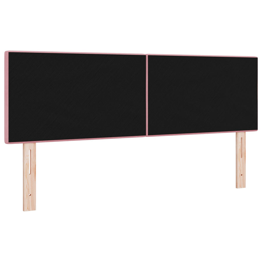Hoofdbord Met Knopen Gequilt Fluweel Roze 140 cm Lage hoofdbord