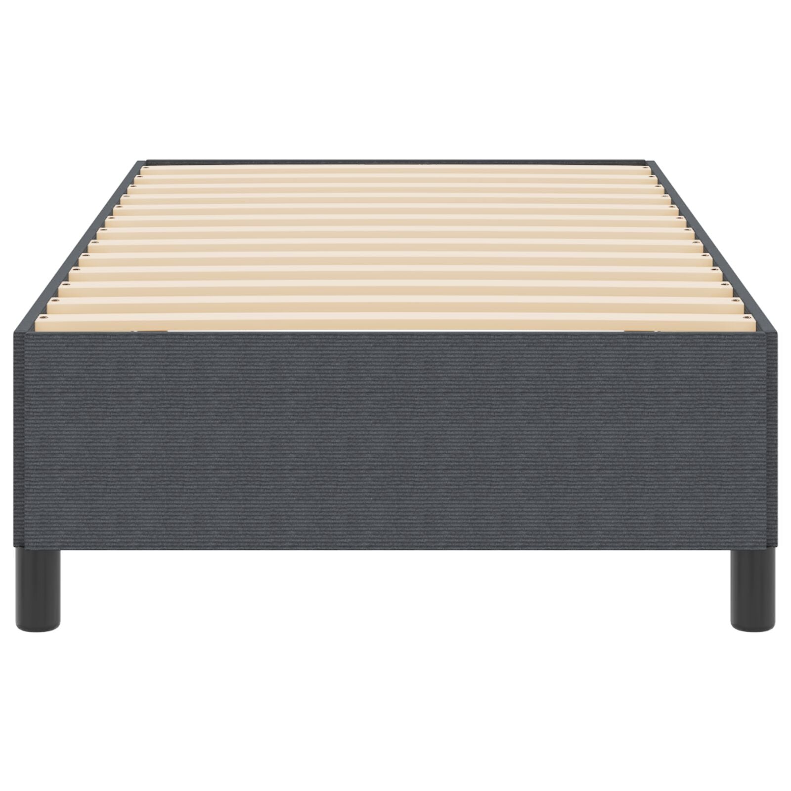 Bedframe Corduroy Stof Donkergrijs 100 x 200 cm