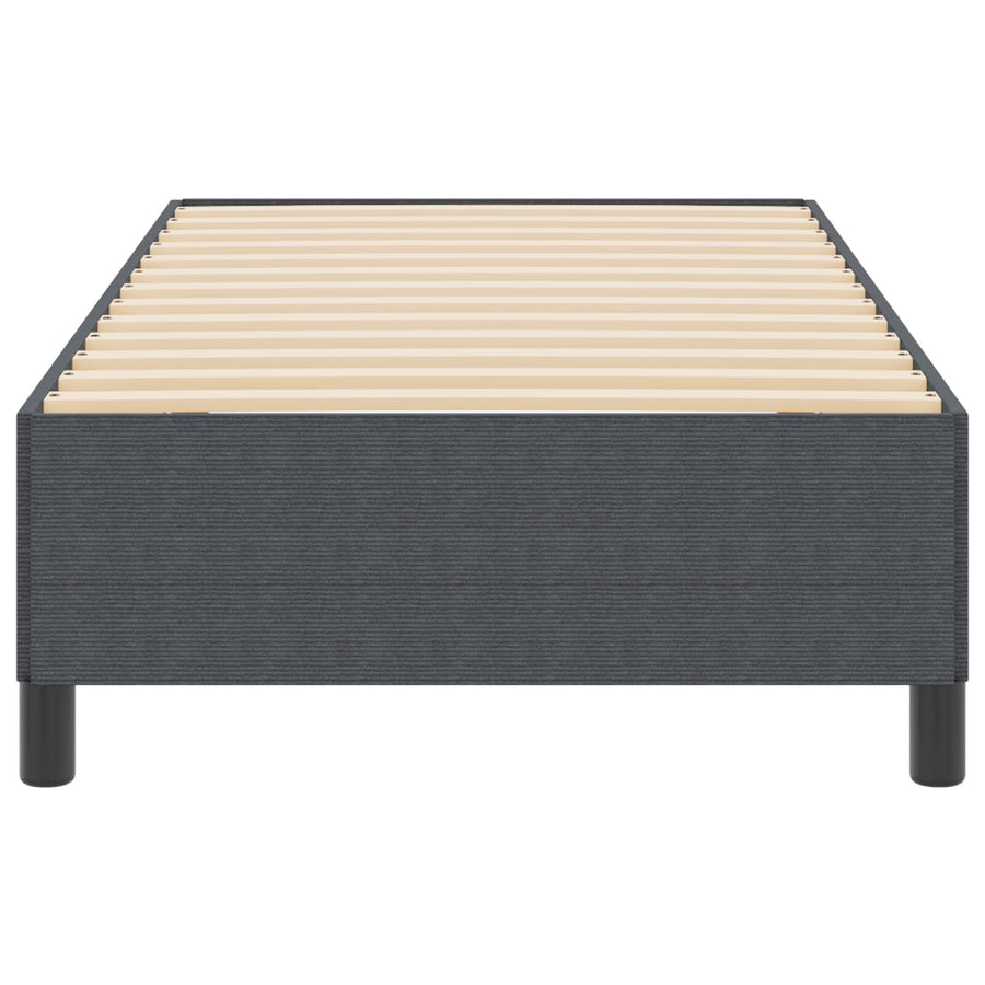 Bedframe Corduroy Stof Donkergrijs 100 x 200 cm