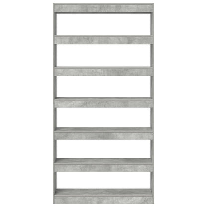 Boekenplank Grijs Bewerkt Hout 100 X 30 X 198 Cm Boekenplank