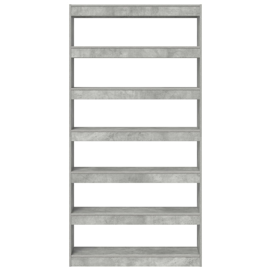 Boekenplank Grijs Bewerkt Hout 100 X 30 X 198 Cm Boekenplank