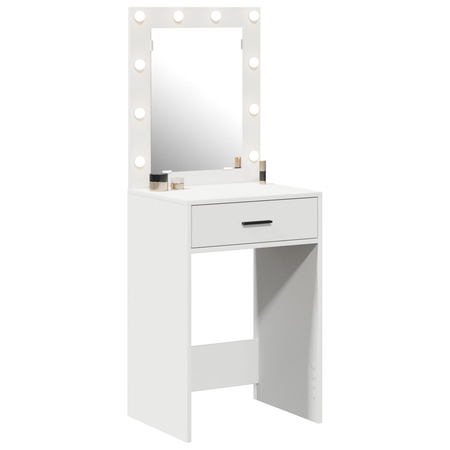 Kaptafel Met Led-Lampjes Wit 50 x 41 x 135 cm