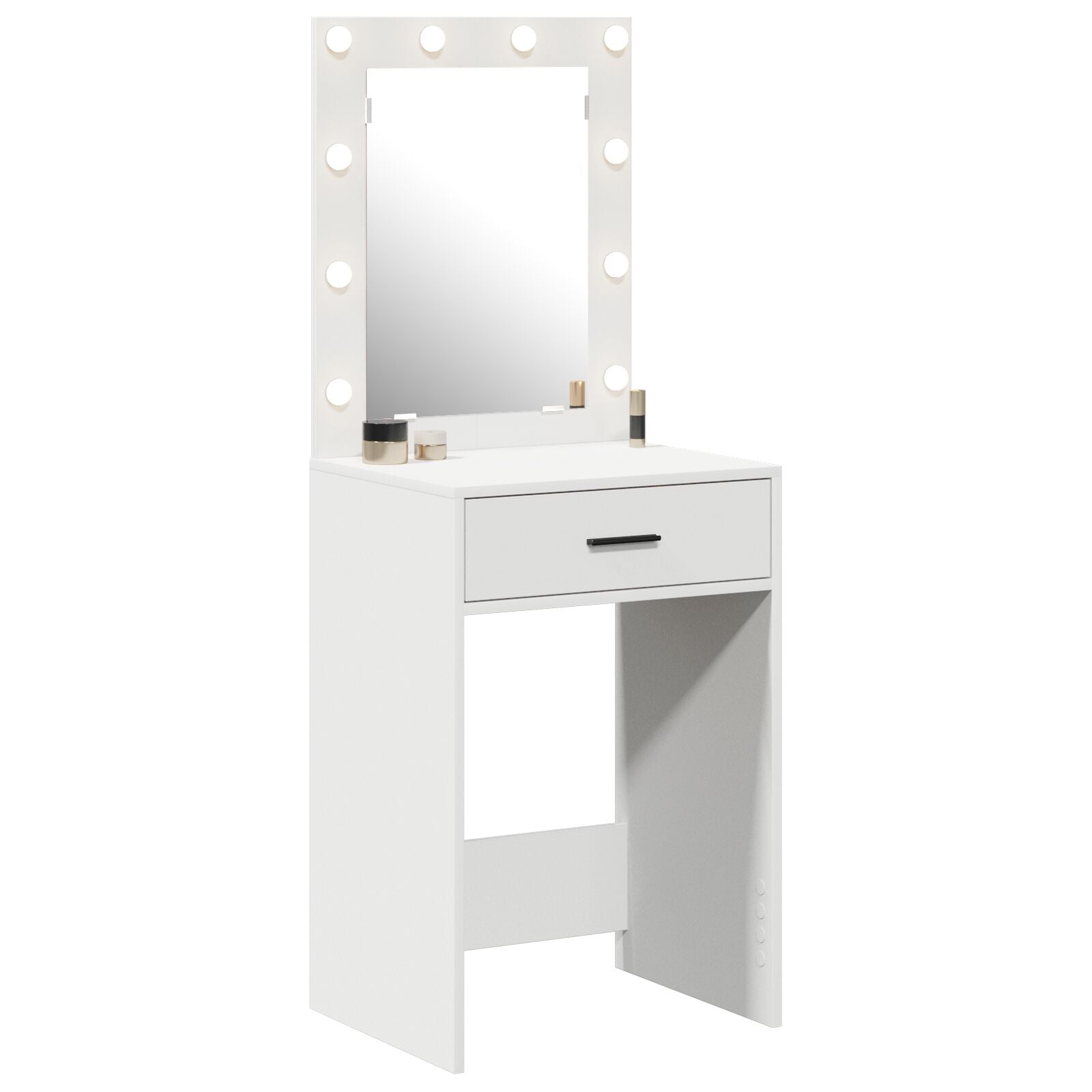 Kaptafel Met Led-Lampjes Wit 50 x 41 x 135 cm