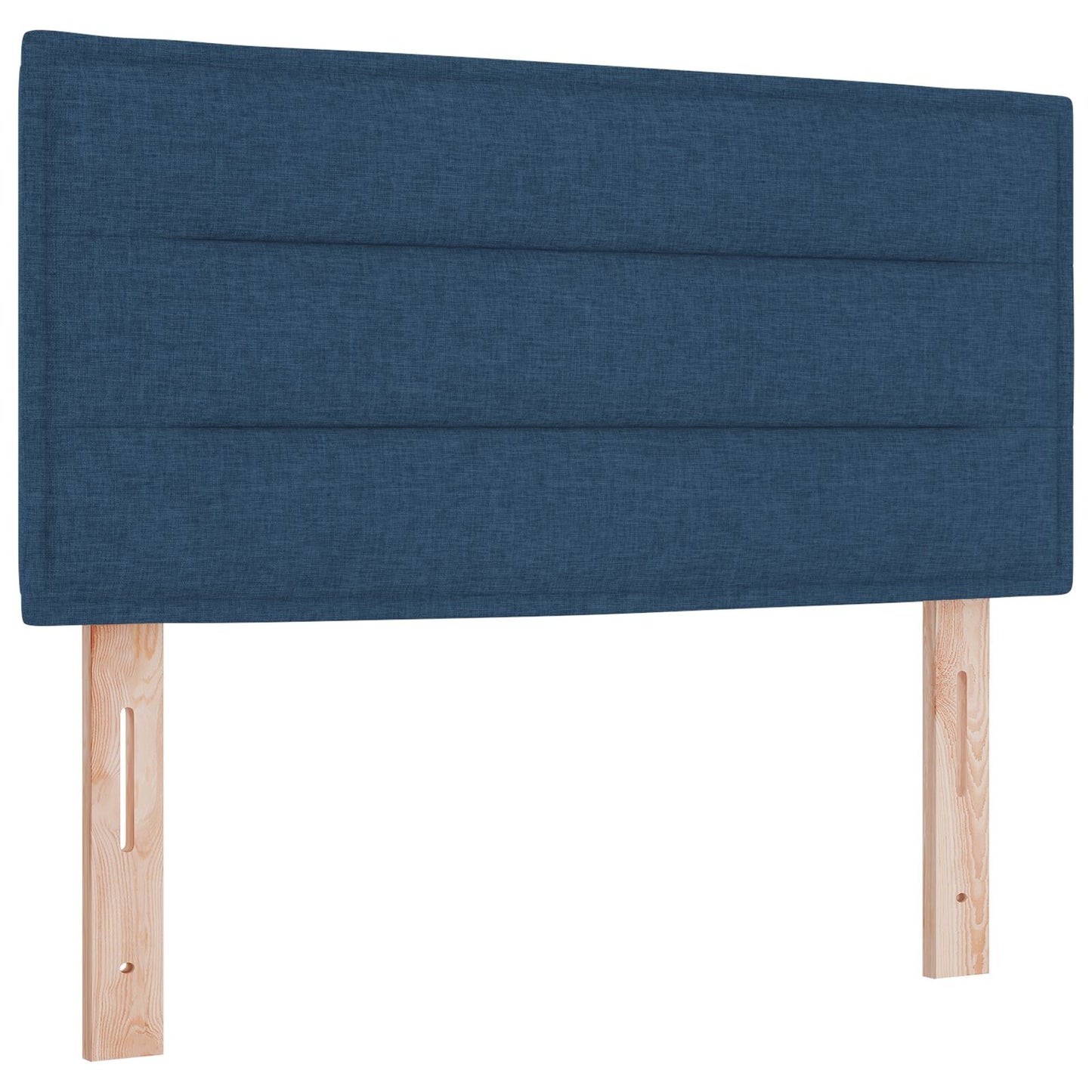 Boxspring Bed Met Matras Stof Blauw 90 x 200 cm Lijnenontwerp