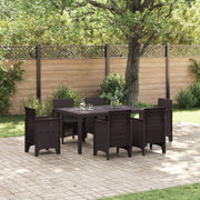 Tuinstafel 150x100x73 cm polyrattan bruin
