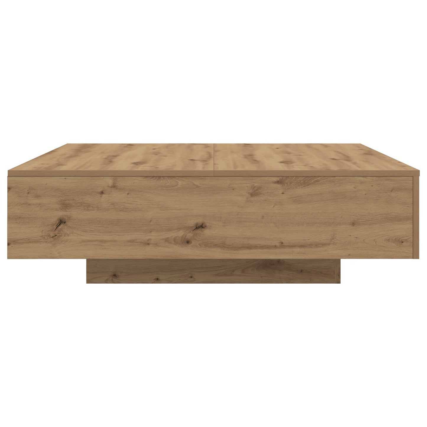 Salontafel Ambachtelijk Eiken Bewerkt Hout 100 X 100 X 31 Cm